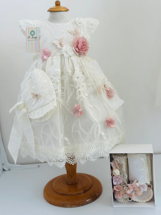 Kit Bautizo de niña con kit vela de mariposas - Ceremonias Anny