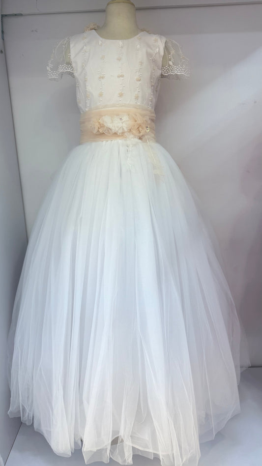 Vestido blanco para primera Comunión - estilo Ruby - Ceremonias Anny