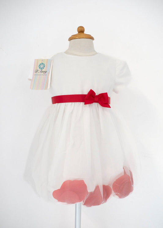 Vestido petalos rojos - Ceremonias Anny