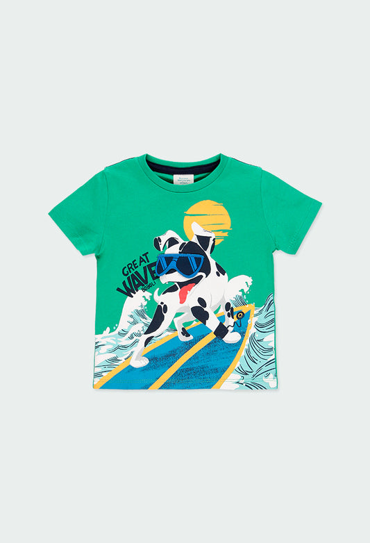 Playera verde de surf 324076