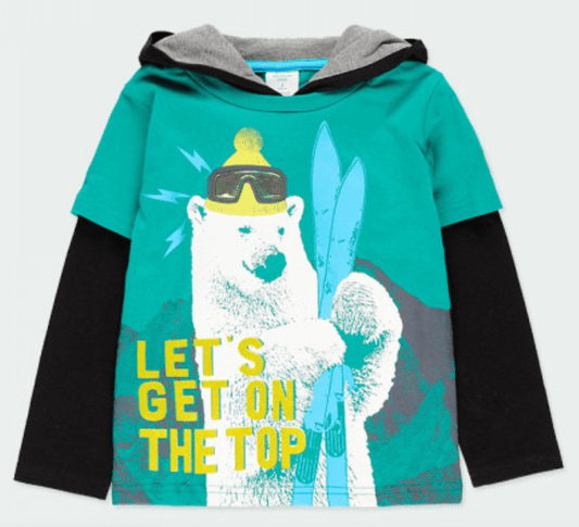 Playera manga larga tipo sudadera niño - Ceremonias Anny