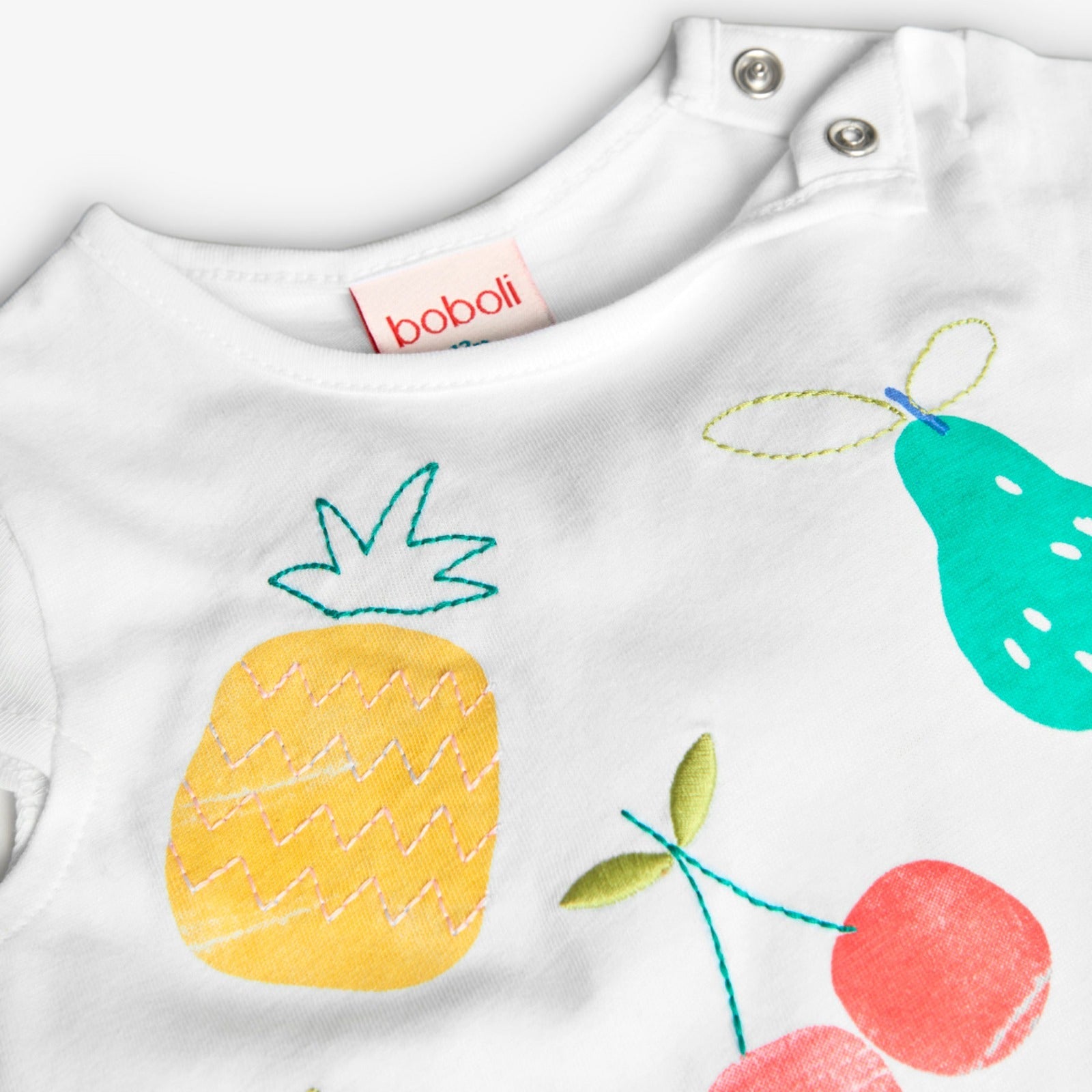 BOBOLI Playera con estampado de frutas para niña 211105 - Ceremonias Anny