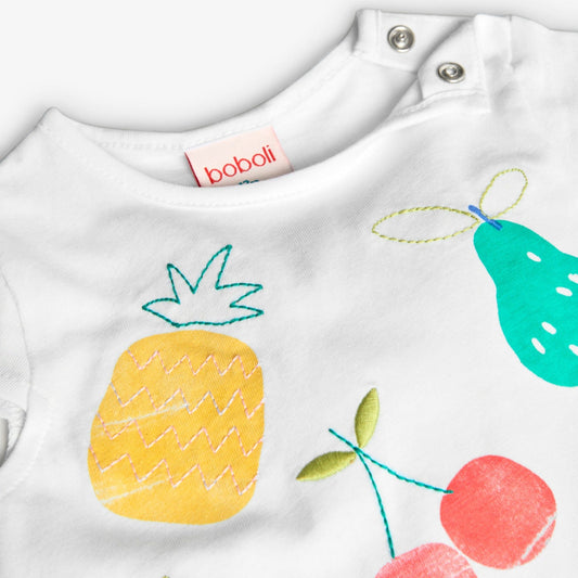 BOBOLI Playera con estampado de frutas para niña 211105 - Ceremonias Anny