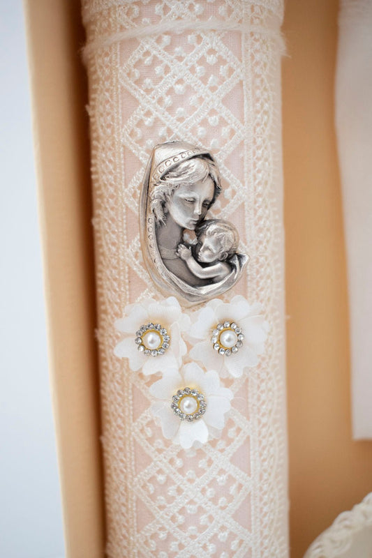 KIT DE VELA BAUTIZO Madonna - Ceremonias Anny