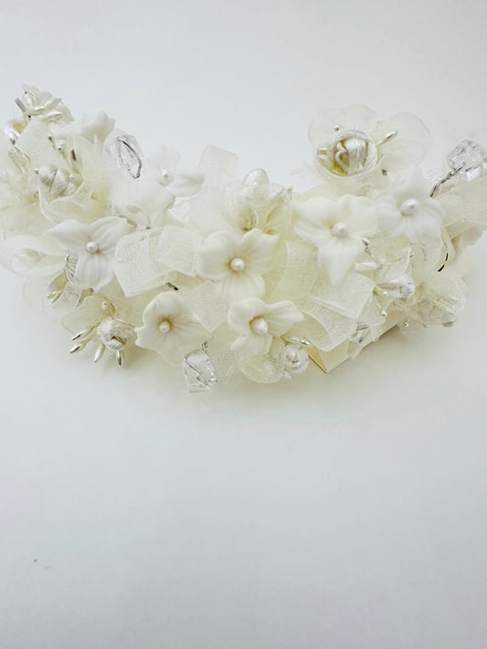 Tocado Hortensia - Ceremonias Anny