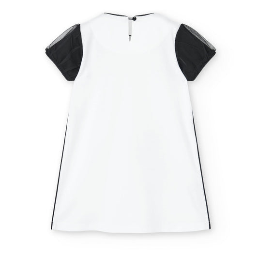 Vestido blanco con negro 728478 - Ceremonias Anny