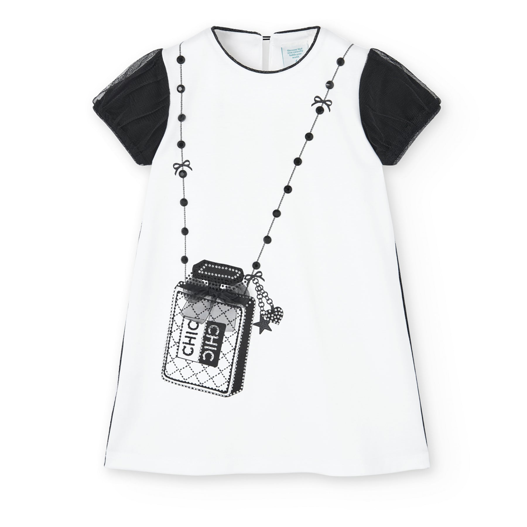 Vestido blanco con negro 728478 - Ceremonias Anny