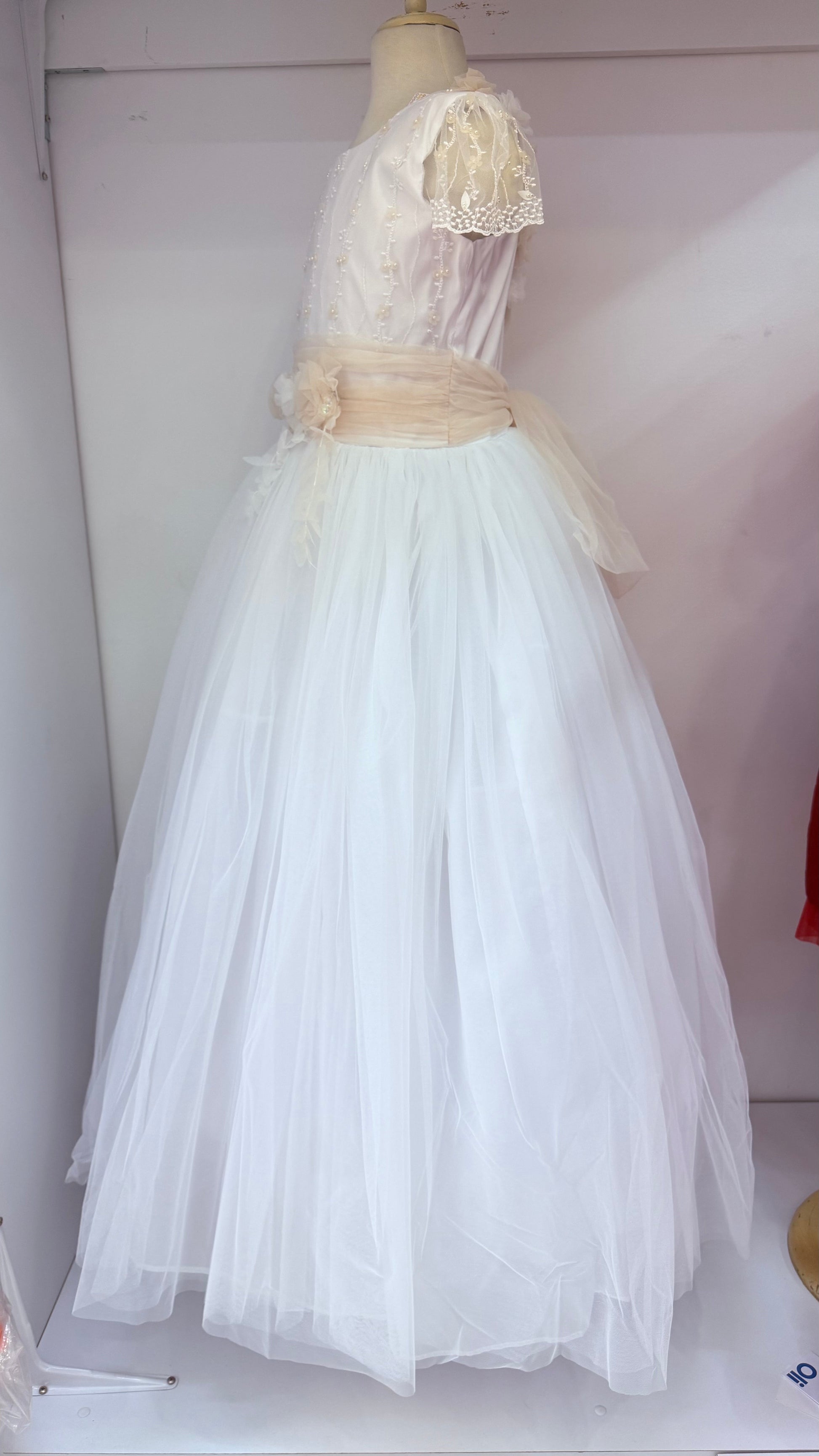 Vestido blanco para primera Comunión - estilo Ruby - Ceremonias Anny