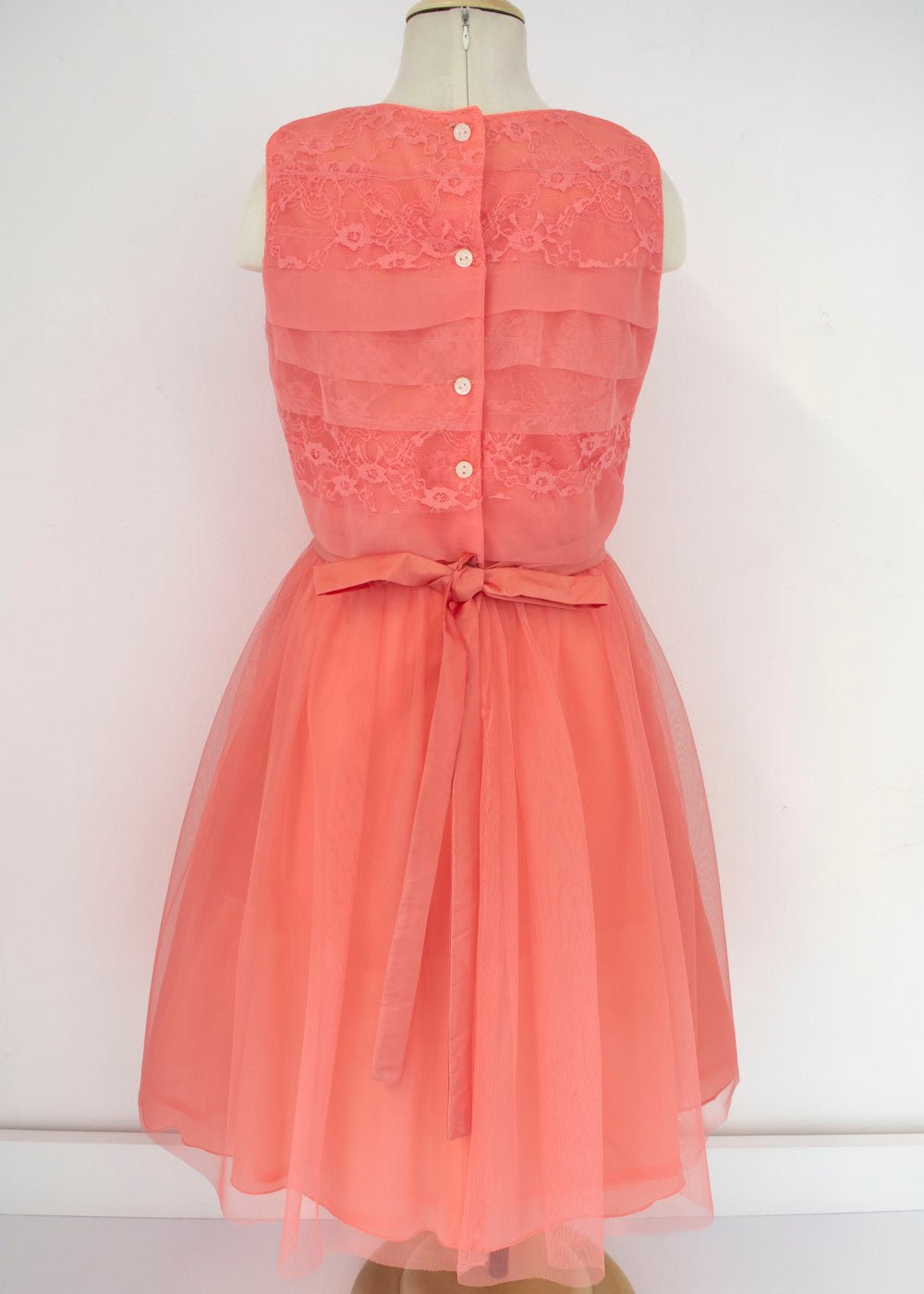 Vestido junior sin mangas coral - Ceremonias Anny