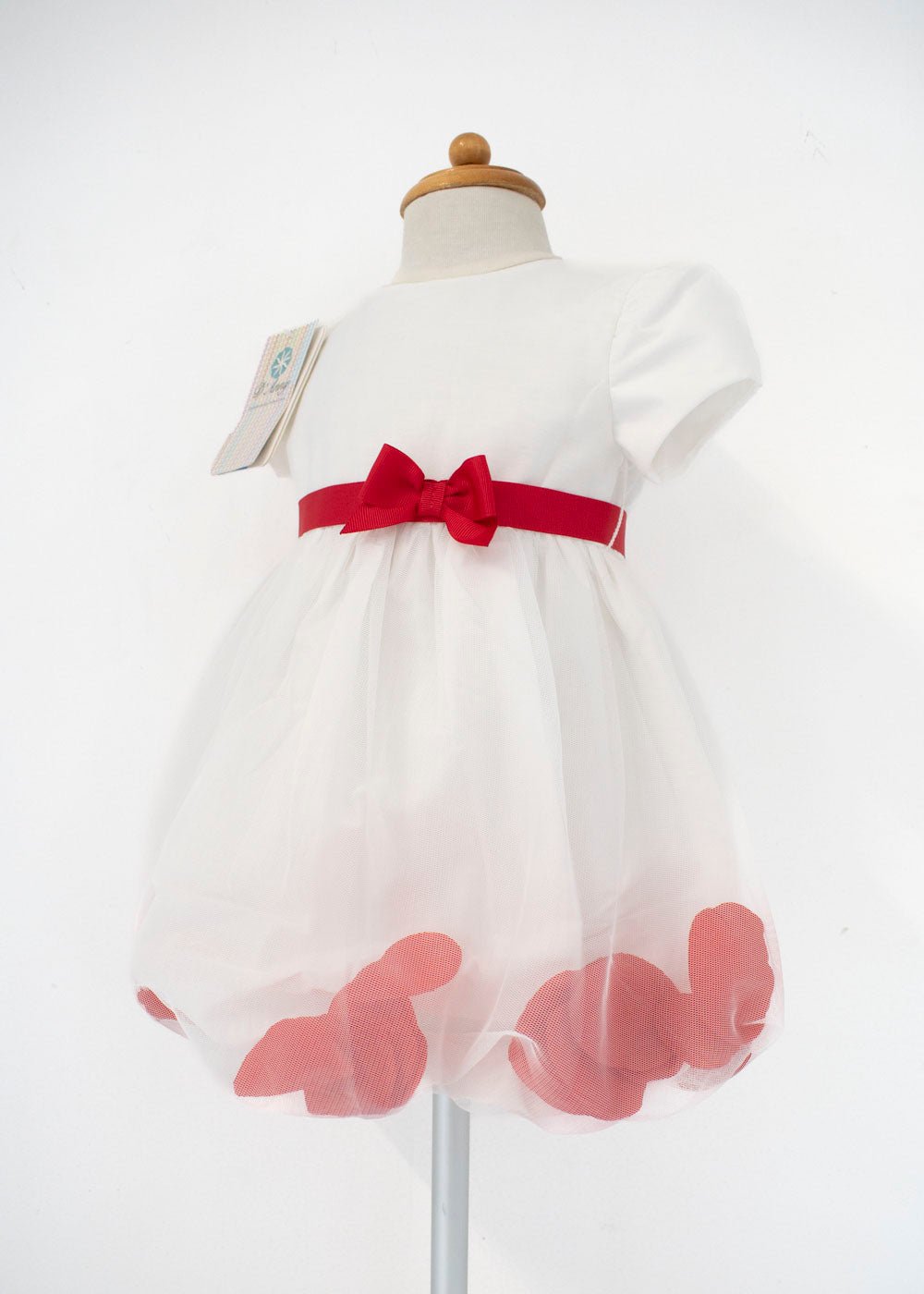 Vestido petalos rojos - Ceremonias Anny