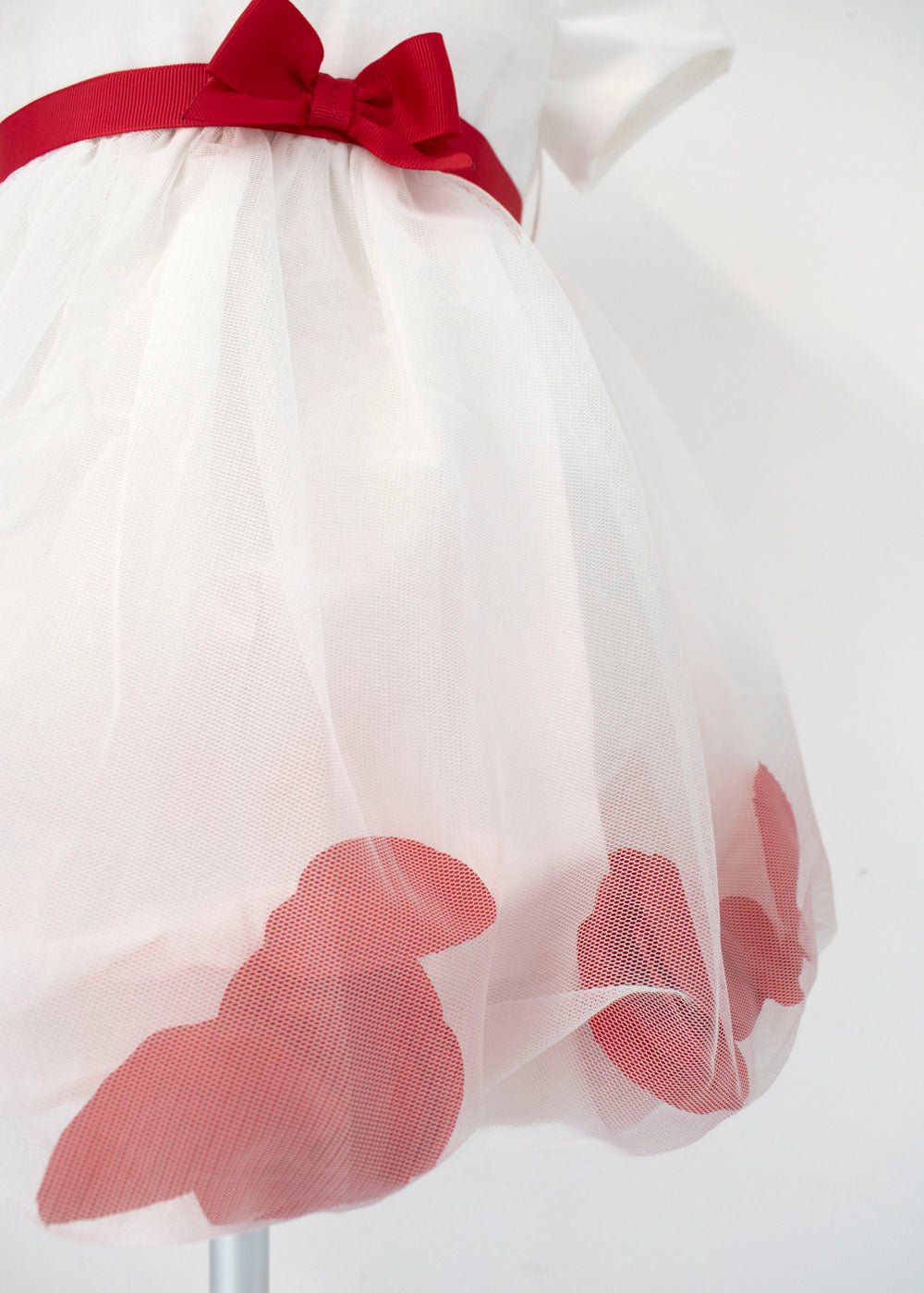 Vestido petalos rojos - Ceremonias Anny