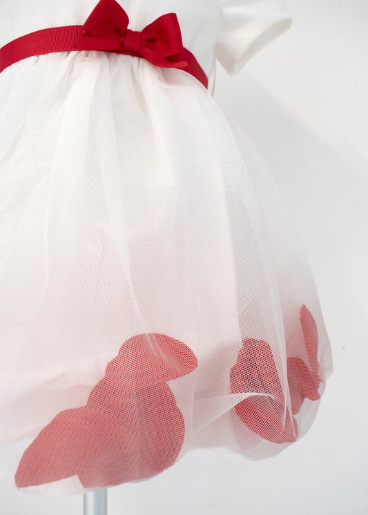 Vestido petalos rojos - Ceremonias Anny