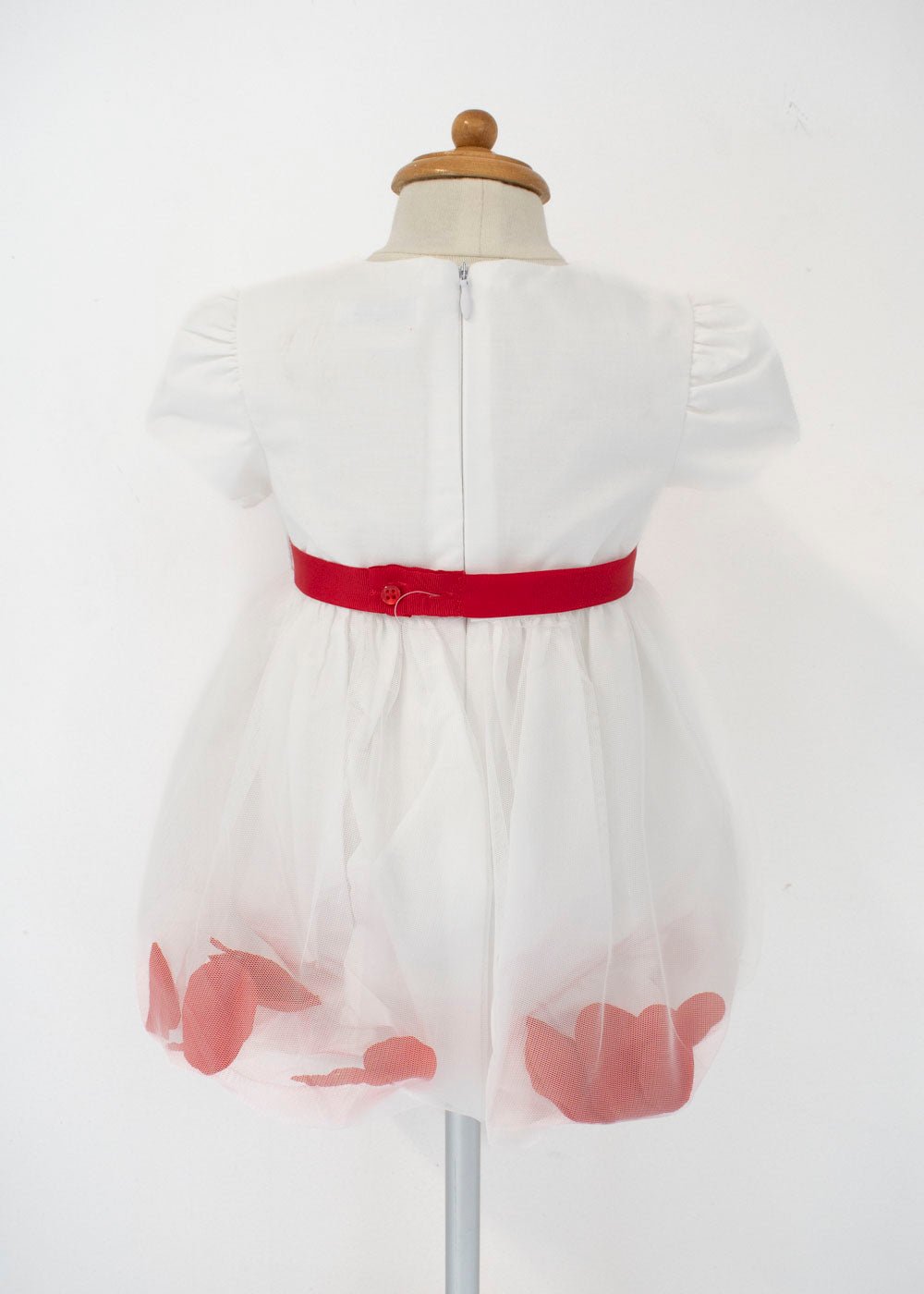 Vestido petalos rojos - Ceremonias Anny