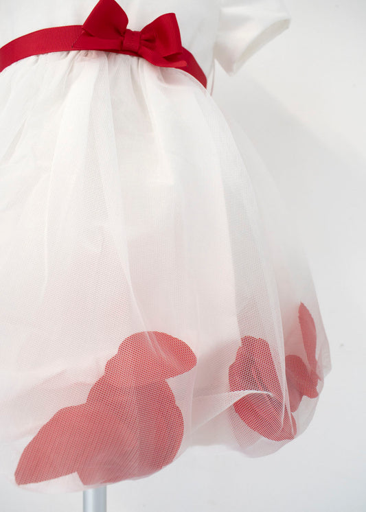 Vestido petalos rojos