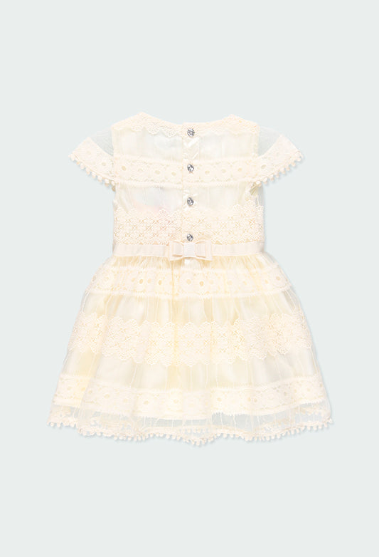 Vestido con encaje  ivory 704012