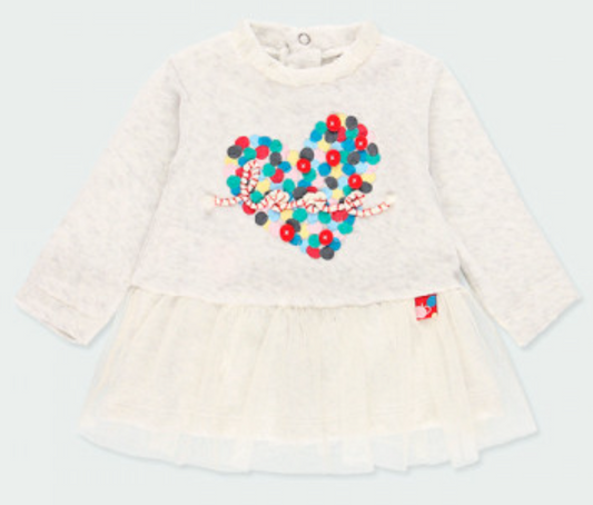 Vestido bebé con corazón 141051