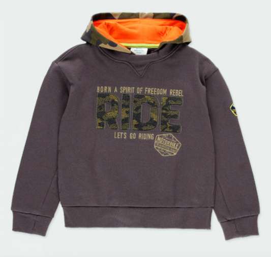 Sudadera niño con estampado militar 523123