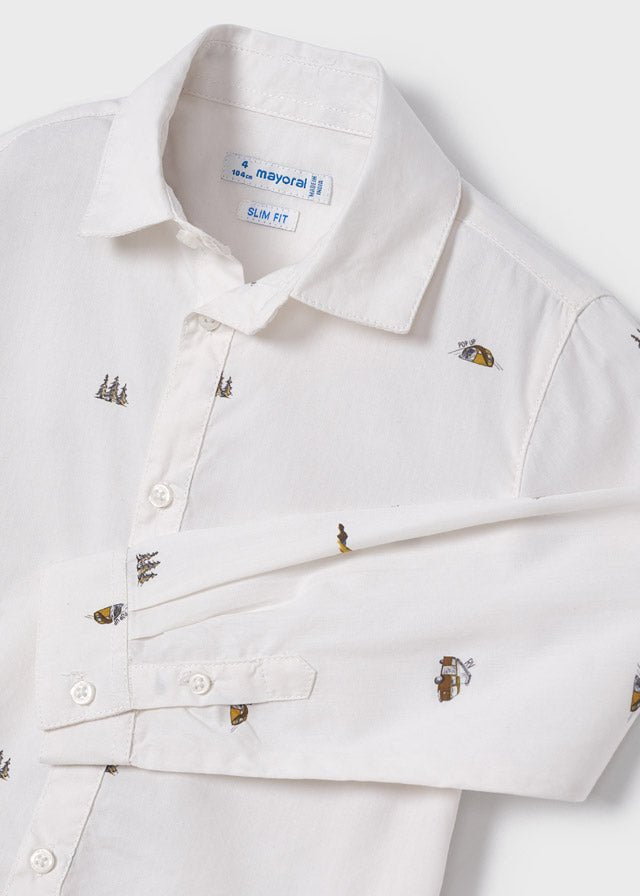 Camisa con cuello estampada - Ceremonias Anny