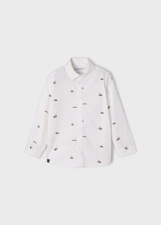 Camisa con cuello estampada - Ceremonias Anny