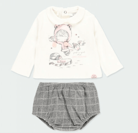 Playera con short tipo calzón 103161 - Ceremonias Anny