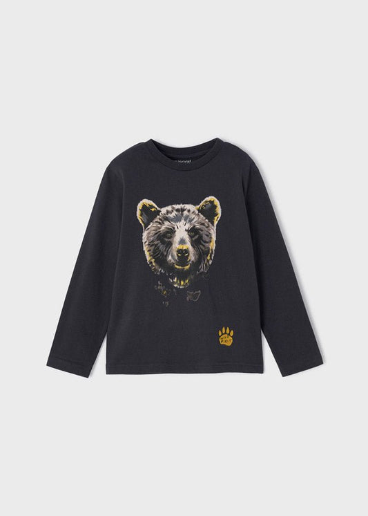 Playera manga larga con oso 4006 - Ceremonias Anny
