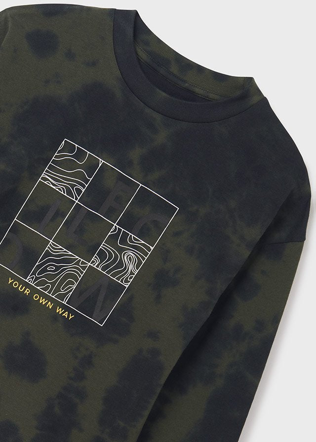 Playera manga larga verde 7005 - Ceremonias Anny