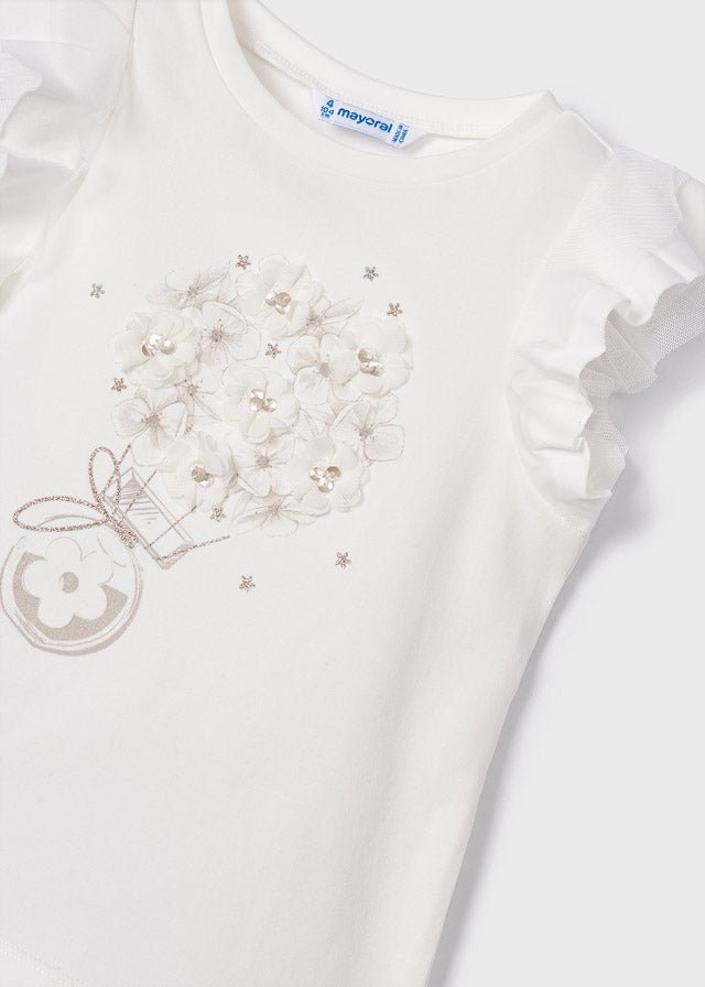 Playera niña flores 3054 - Ceremonias Anny