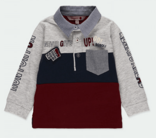 Playera tipo polo gris 301004 - Ceremonias Anny