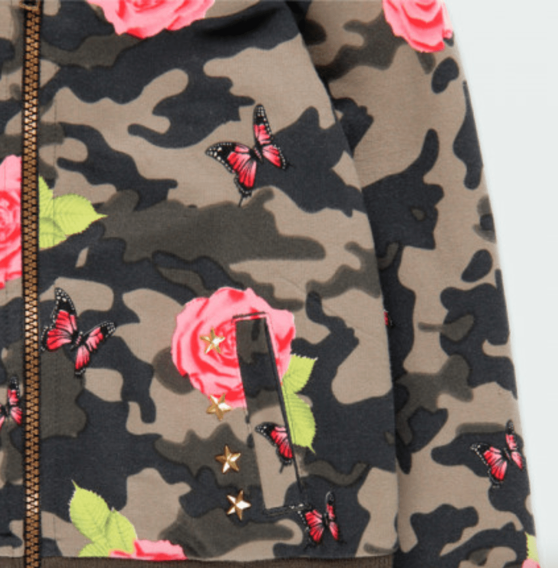 Sudadera con estampado militar y flores 421108 - Ceremonias Anny