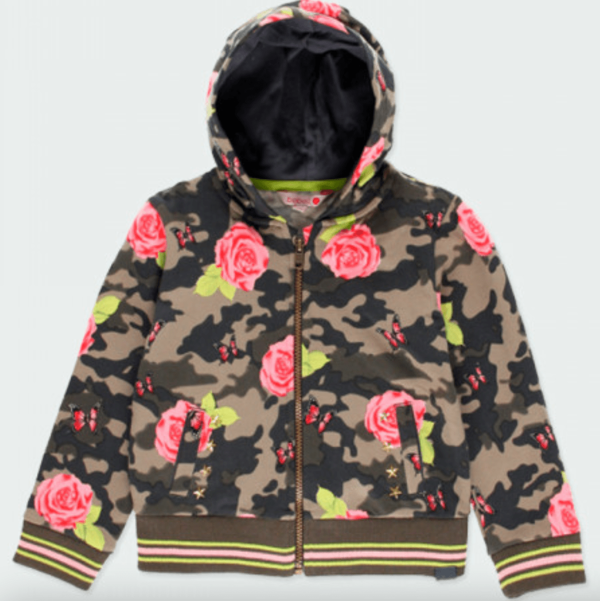 Sudadera con estampado militar y flores 421108 - Ceremonias Anny