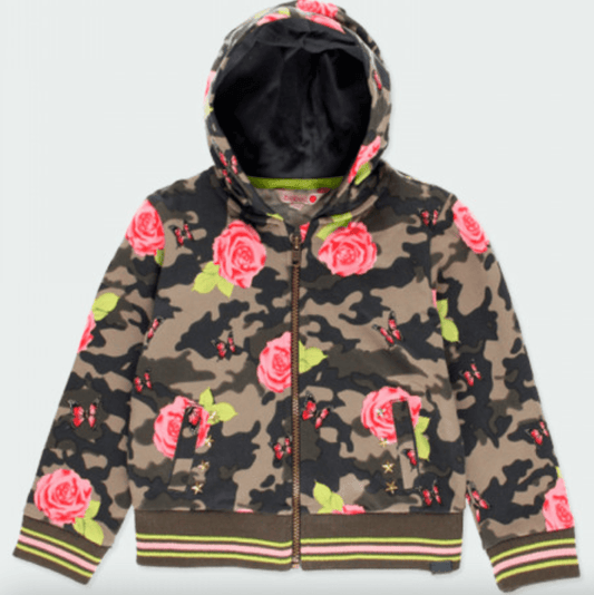 Sudadera con estampado militar y flores 421108 - Ceremonias Anny