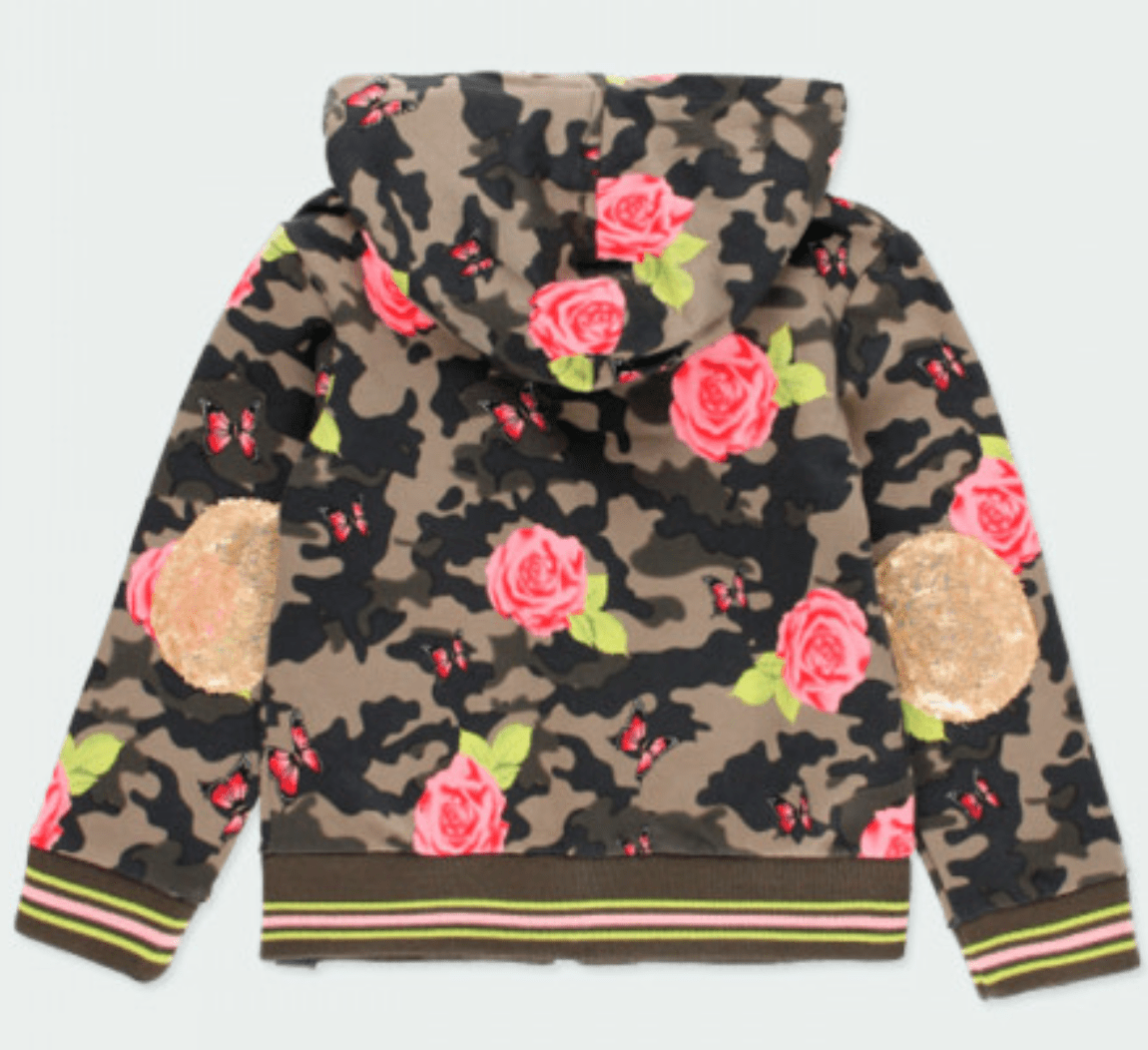 Sudadera con estampado militar y flores 421108 - Ceremonias Anny