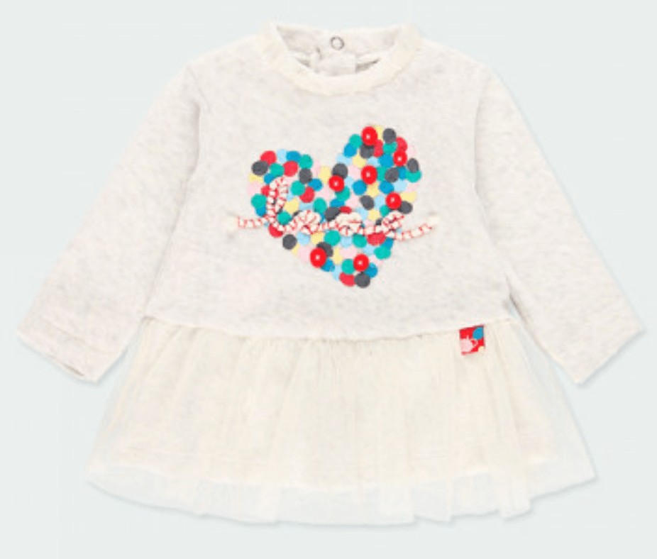 Vestido bebé con corazón 141051 - Ceremonias Anny