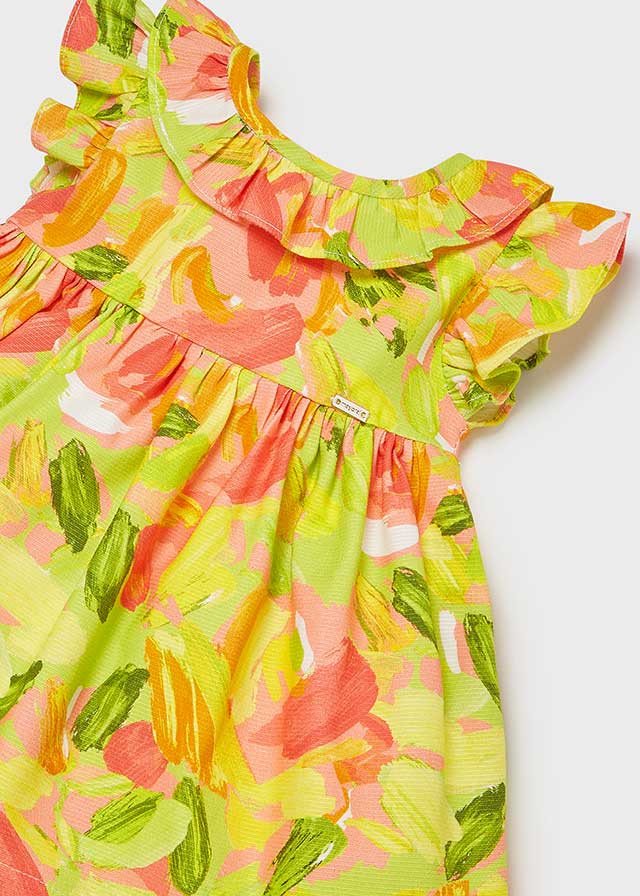 Vestido Coral con verde limón 1916 - Ceremonias Anny