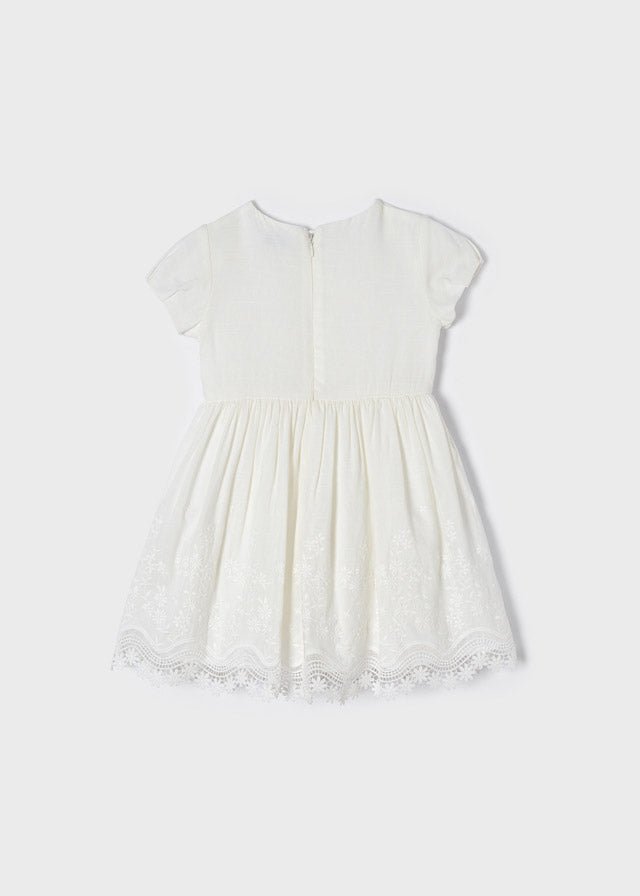 Vestido lino bordado - Ceremonias Anny