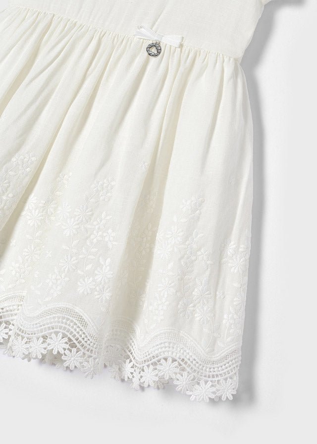 Vestido lino bordado - Ceremonias Anny