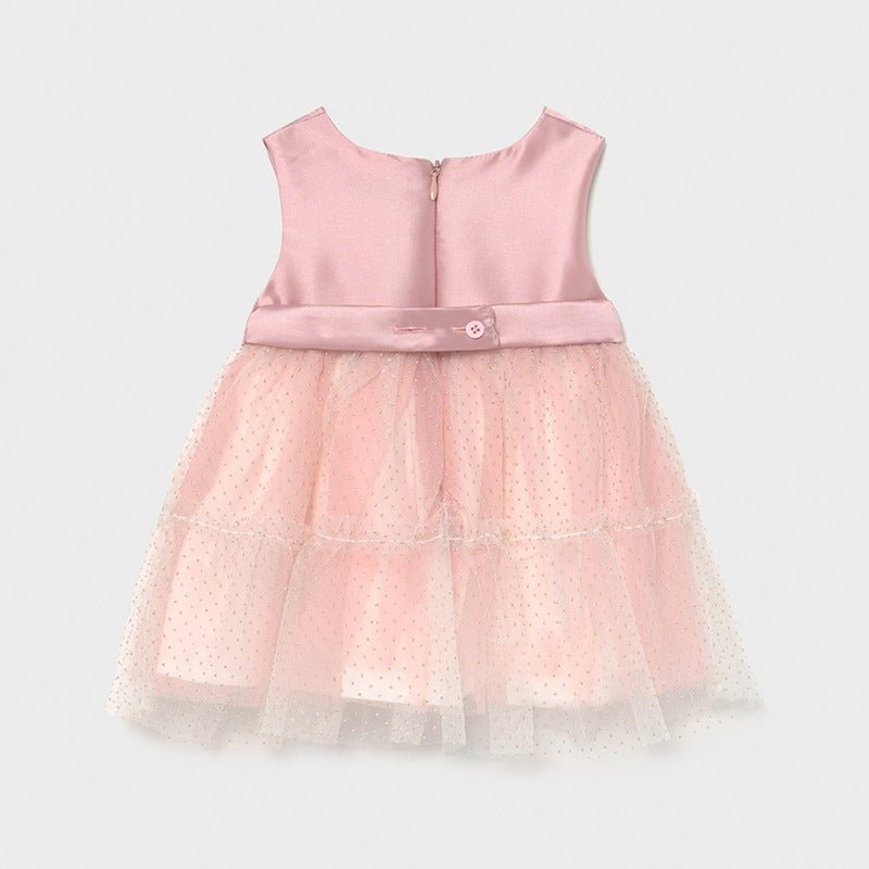 Vestido rosa pastel sin mangas. 1963 - Ceremonias Anny