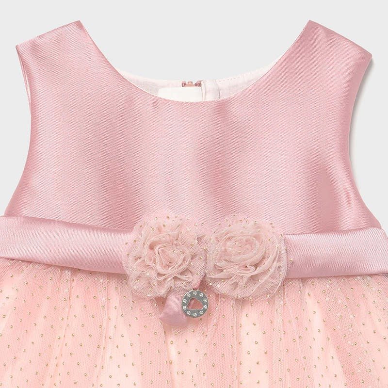 Vestido rosa pastel sin mangas. 1963 - Ceremonias Anny