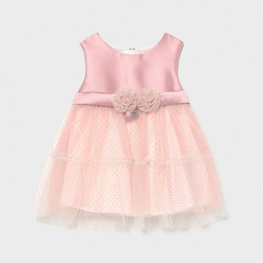 Vestido rosa pastel sin mangas. 1963 - Ceremonias Anny