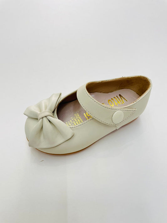 Zapato de niña con Moño al frente - Ceremonias Anny