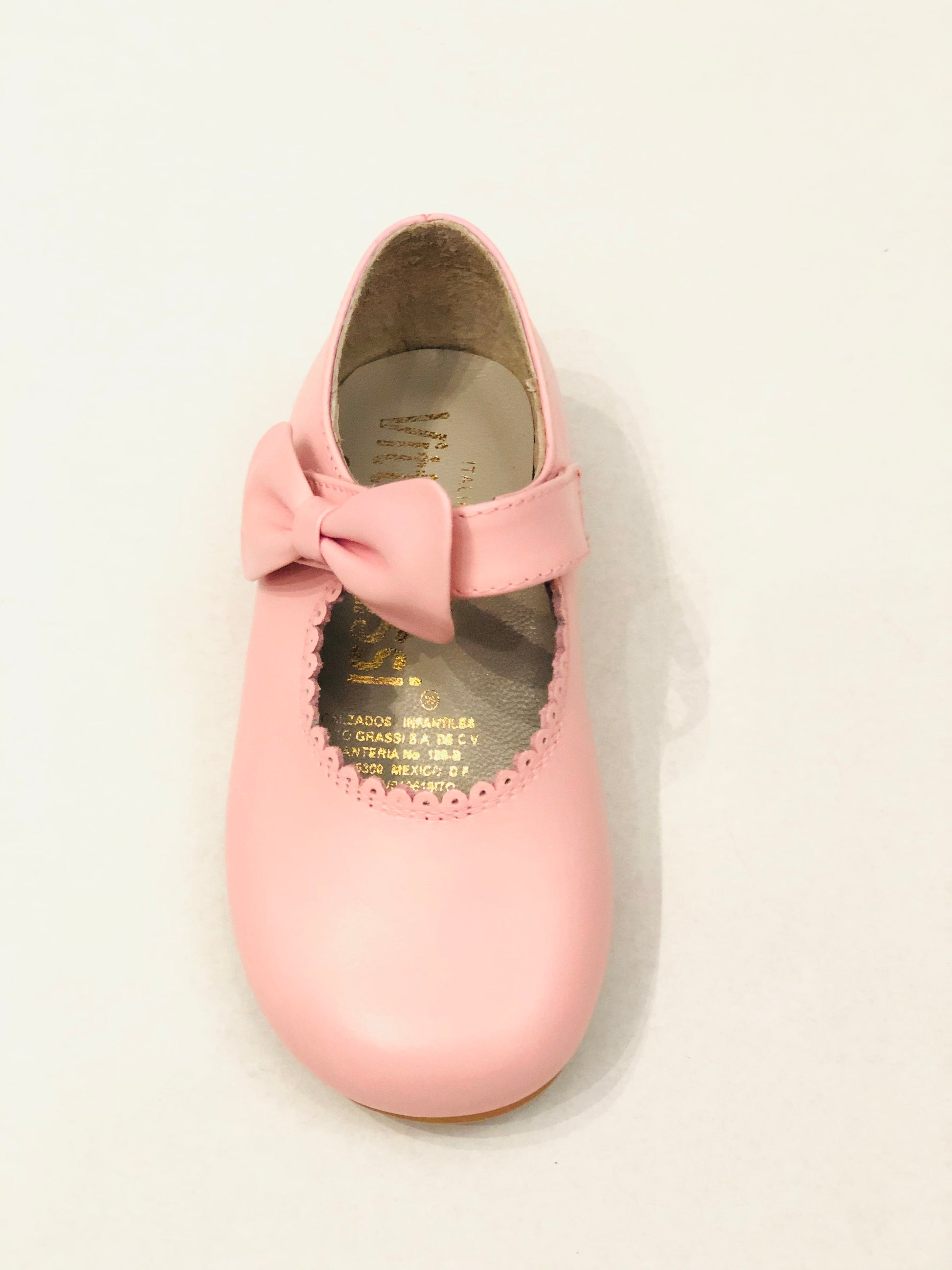 Zapato rosa con moño - Ceremonias Anny